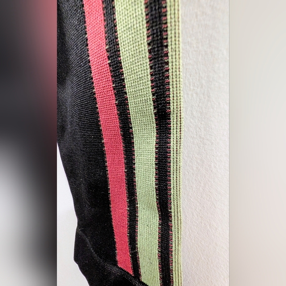 Fabletics Black Athletic Set With Pink And Green Stripes - Picture 11 of 12